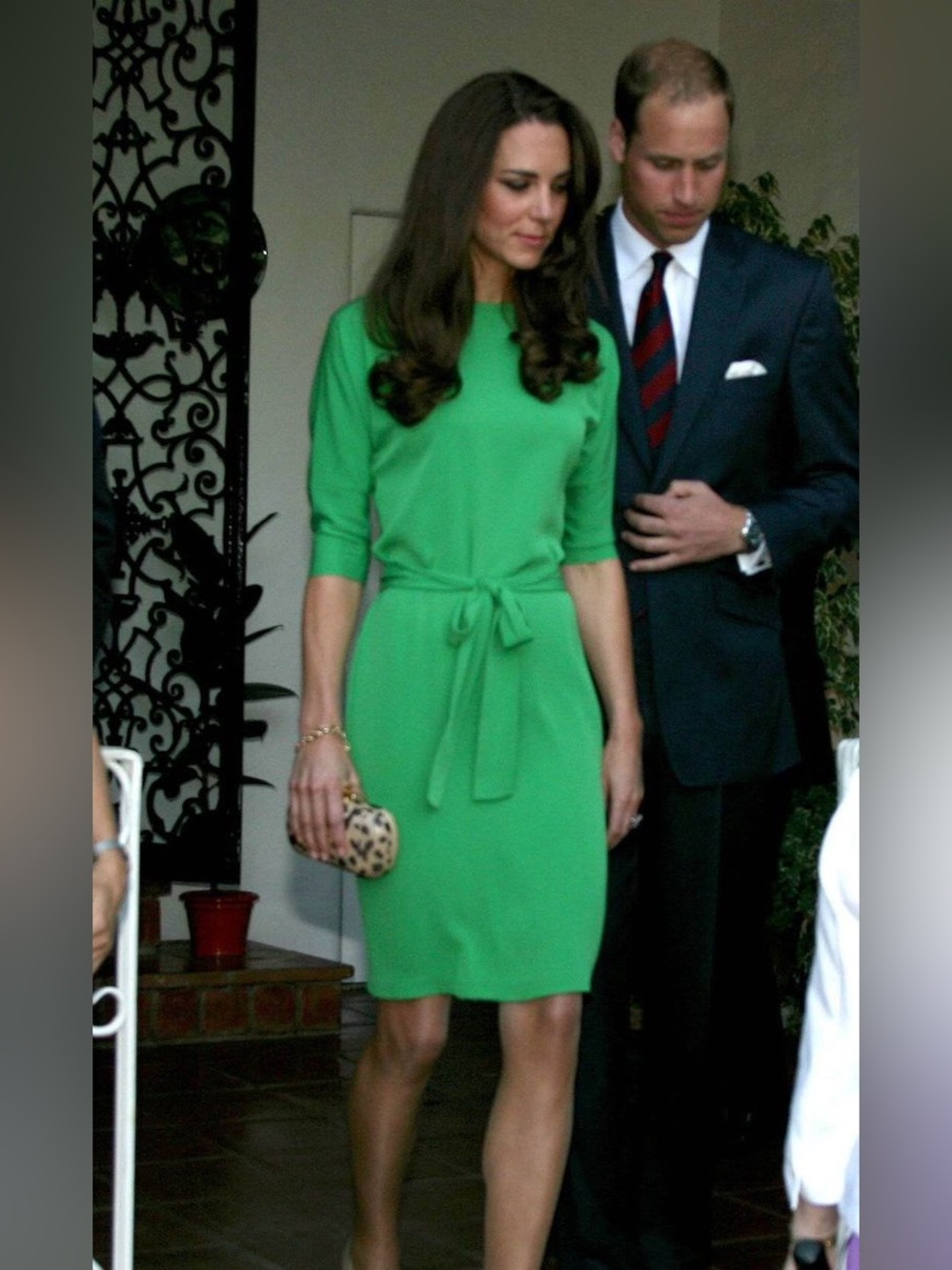 Eliza J Royal Collection Green Tie Dress